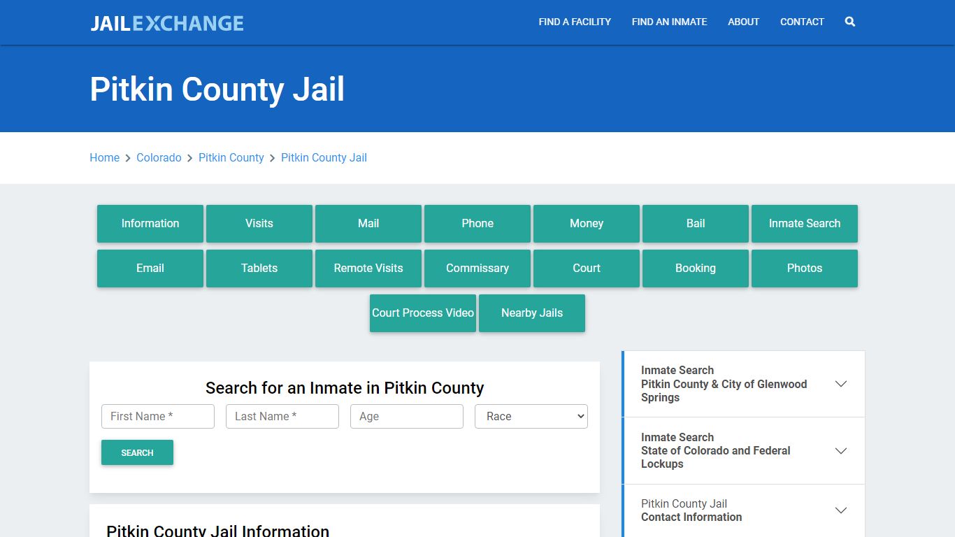 Pitkin County Jail Roster Lookup, CO, Inmate Search